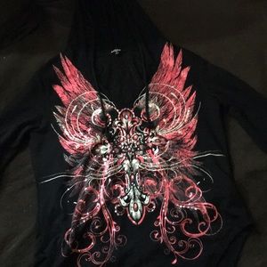 long sleeve t-shirt w/ hoodie